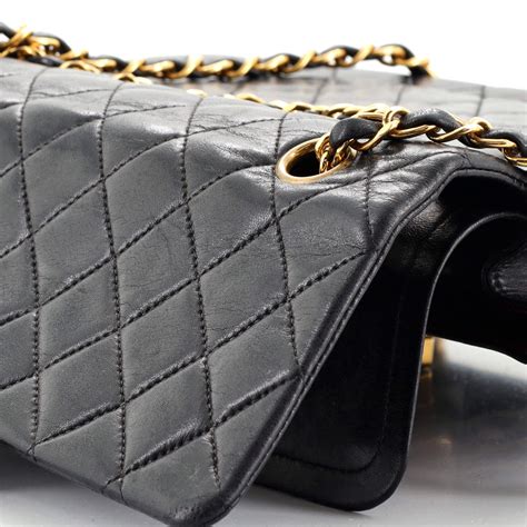 chanel vintage classic double flap bag quilted lambskin small|chanel classic flap bag vintage.